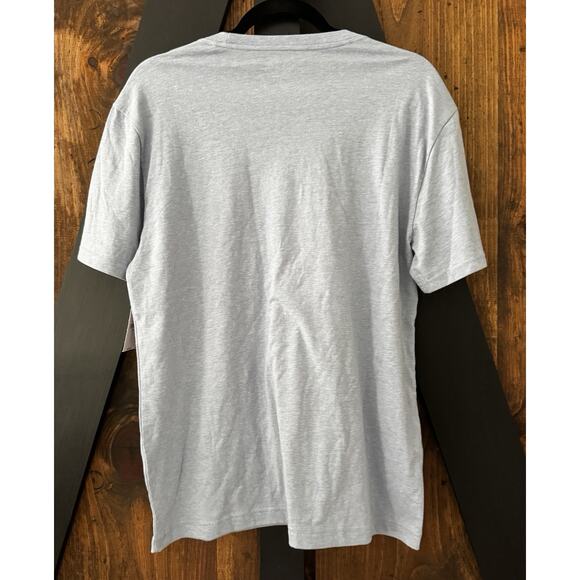 Banana Republic Men's Short Sleeve Crew Neck Premium Wash T-Shirt Sz M Pale Blue - Picture 2 of 4